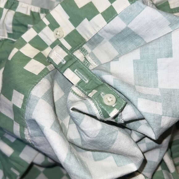 FRANK AND OAK Green Checkered Scandinavian Unisex Pajama Pants-XXS - Picture 10 of 10